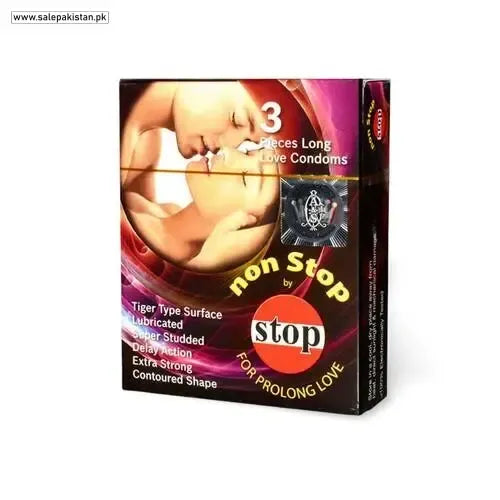 Xtacy Non Stop Dotted Premium Import Condom - 3 Pieces