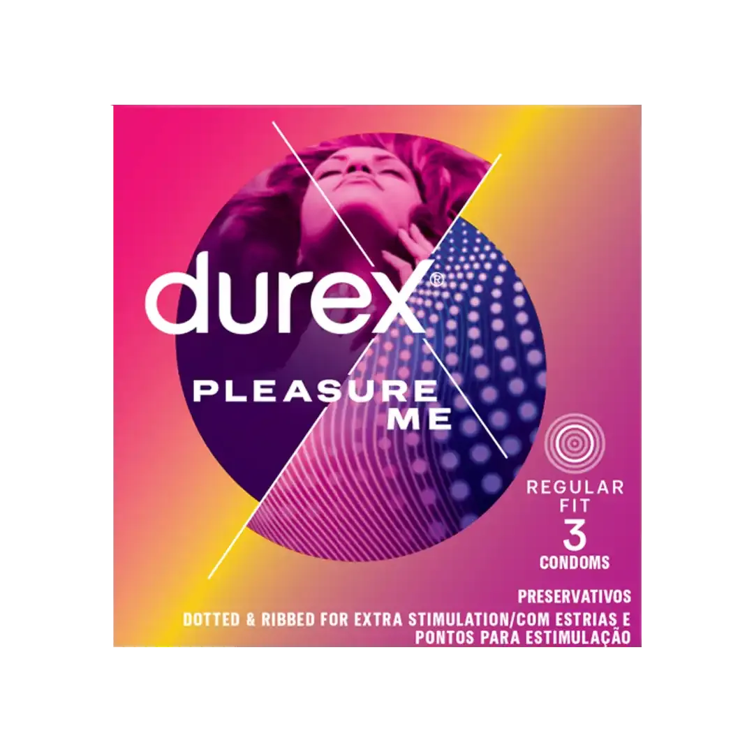 Durex Pleasure Me Condoms, 3 Pack