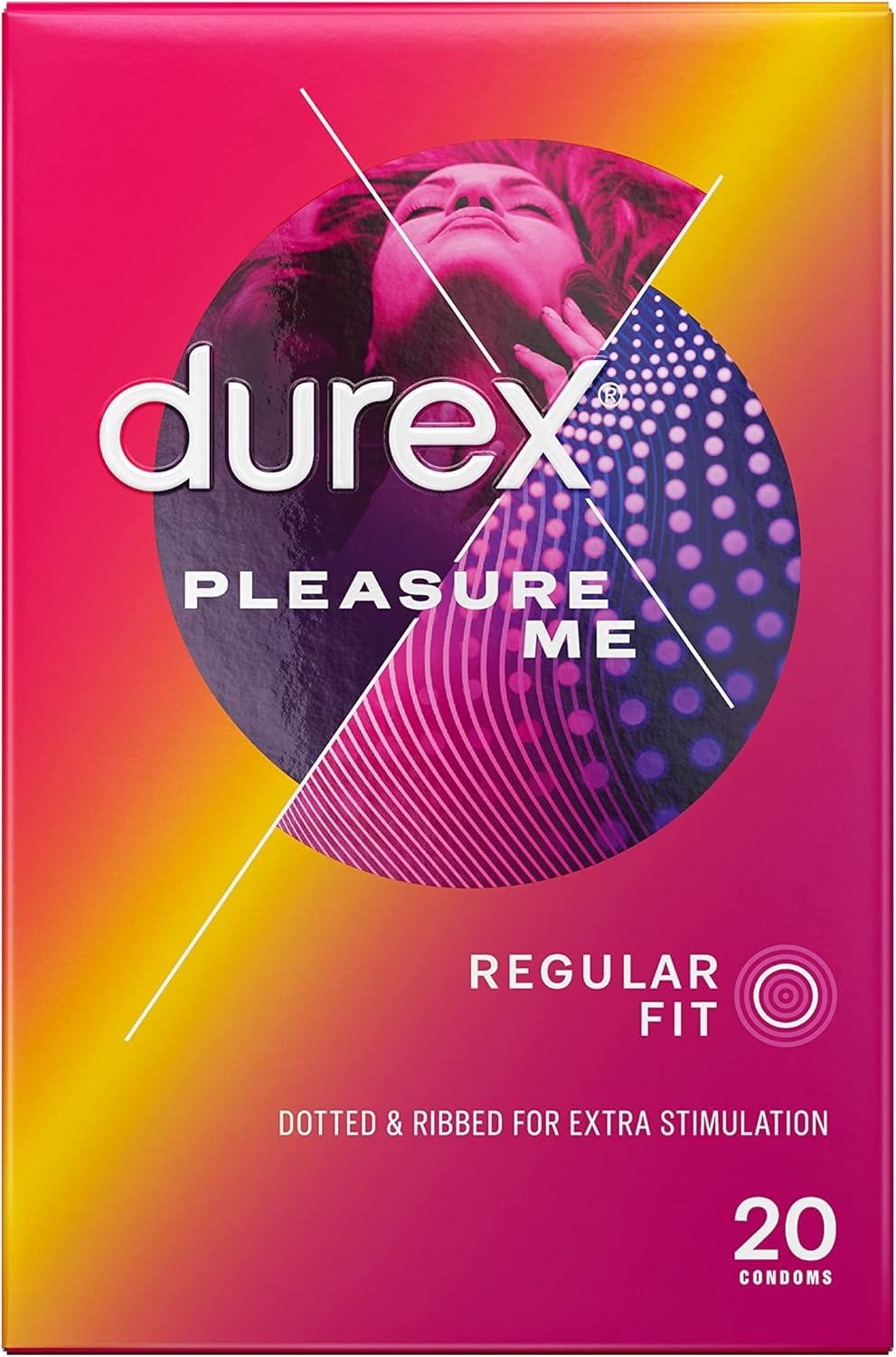 Durex Pleasure Me Condoms, 20 Condoms (1 Pack)