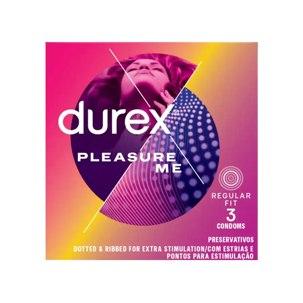 Durex Pleasure Me Condoms, 3 Pack